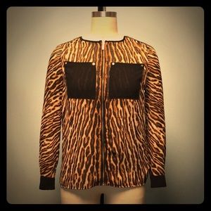 Michael Kors Leopard Chiffon Blouse